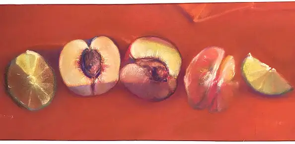 Viktory Mazovetskaya, синие бутылки, Crayon, Pastel - paper, 30 x 40