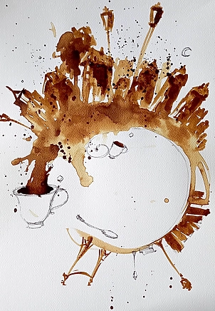 Adriana Laube - "Peint avec du café"