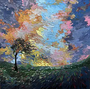 Anzhela Tistyk, , Quadro a olio - tela, 50 x 50