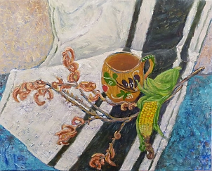 Elżbieta Goszczycka - Still life with corn