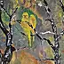 Ewa Mościszko - Watercolor painting entitled Lovebirds yellow