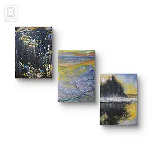 Ewa Mościszko - Composition of works on canvas 70x50x1cm