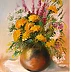 Grażyna Potocka - Pittura a olio di fiori di campo 30-40 cm