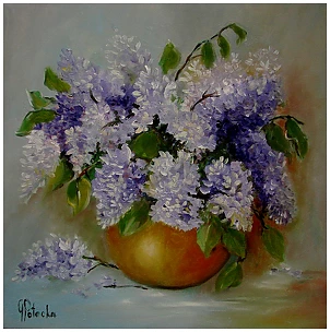 Grażyna Potocka - Lilacs oil painting 41-41cm