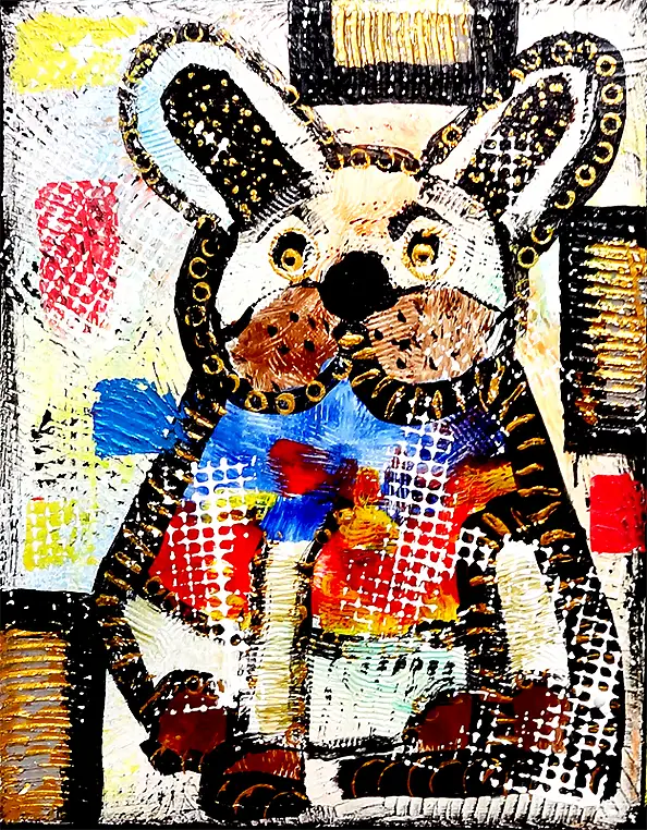 Marek Lutek, Tryptyk “PSIAKI” 11611/12/13, Obraz akrylowy - płótno, 50 x 70