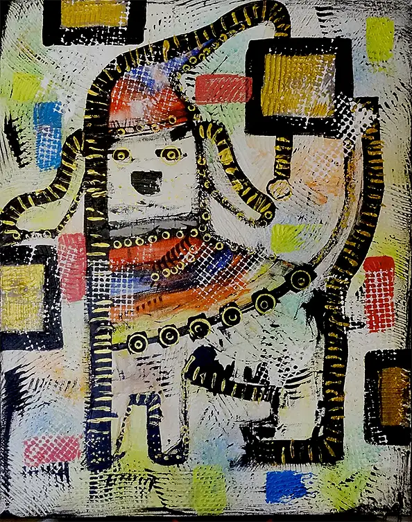 Marek Lutek, Tryptyk “PSIAKI” 11611/12/13, Obraz akrylowy - płótno, 50 x 70
