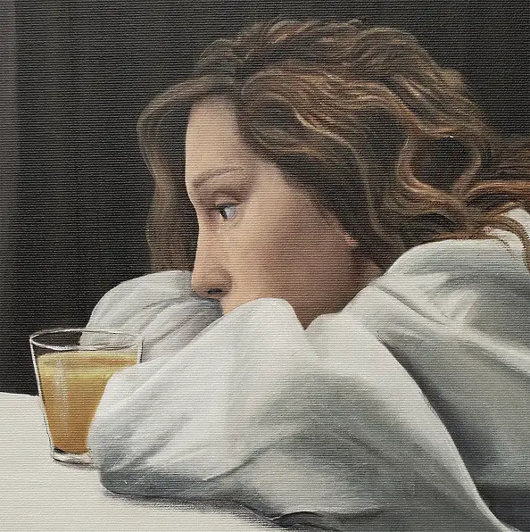 Nataliya Bagatskaya, Bevi il tuo succo, Natasha…, Dipinto acrilico - tela, 100 x 70