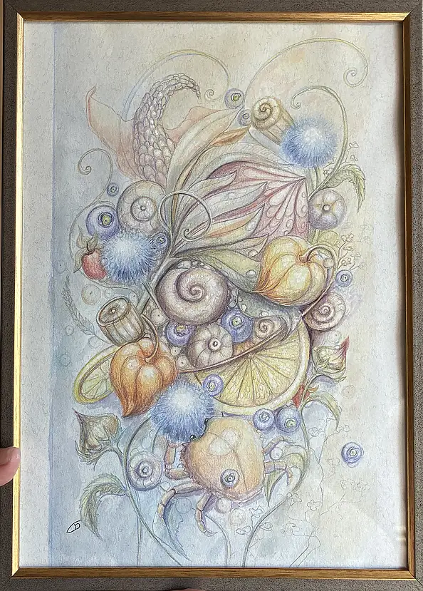 Natalia Butenko, Подих Творця, Watercolors, Mixed media, Pencil - paper, 210 x 297