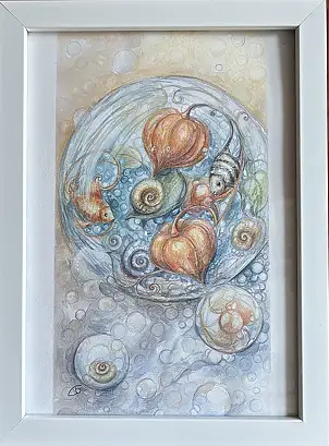 Natalia Butenko, Дари моря, Watercolors, Mixed media, Pencil - paper, 15 x 21