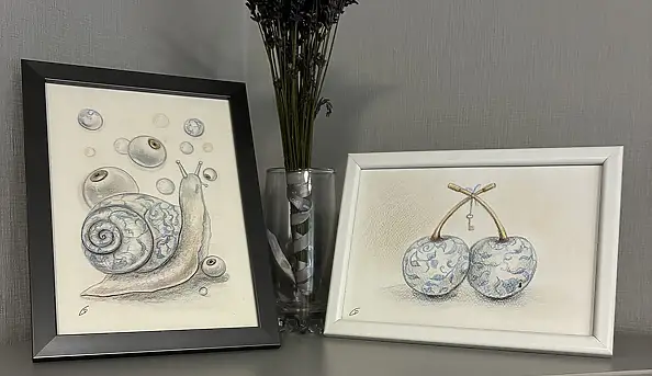 Natalia Butenko, Porcelain soul, Watercolors, Mixed media, Pencil - paper, 15 x 21