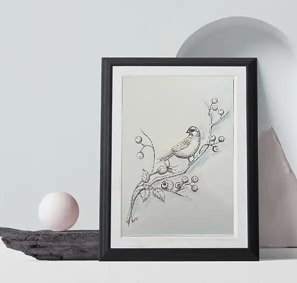 Natalia Butenko, Рапсодія кранок, Змішані техніки, Туш - папір, 15 x 21