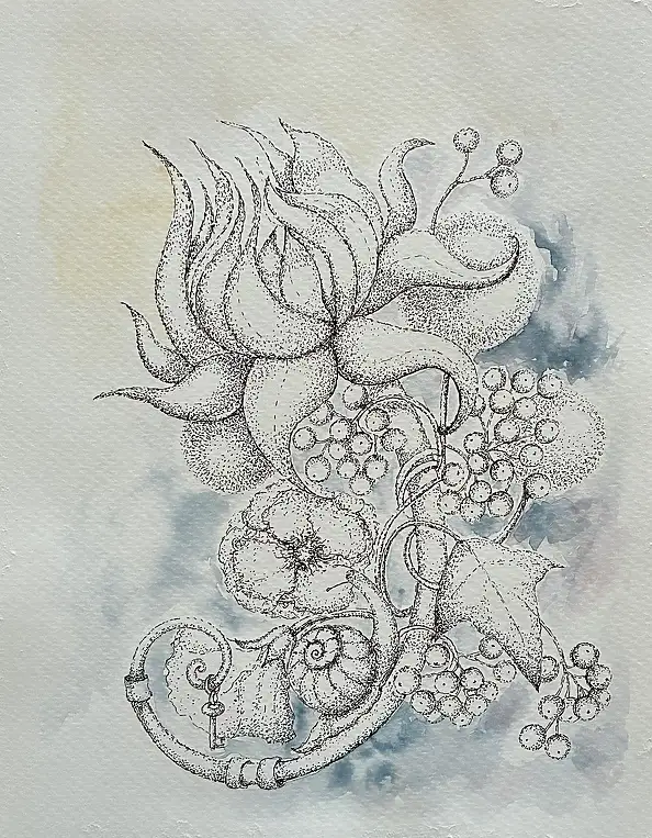 Natalia Butenko, Natchnenja, Mischtechniken, Tinte - Papier, 29 x 21