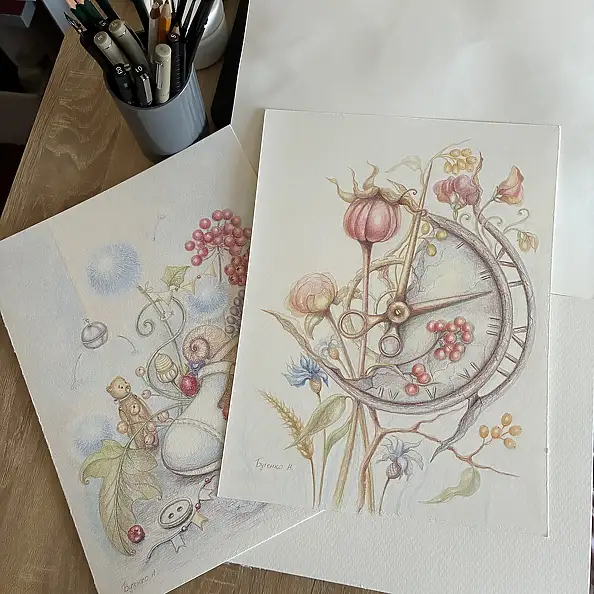 Natalia Butenko, Натхнення, Matita - carta, 24 x 34