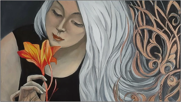 Renata Kulig Radziszewska - girl with lily