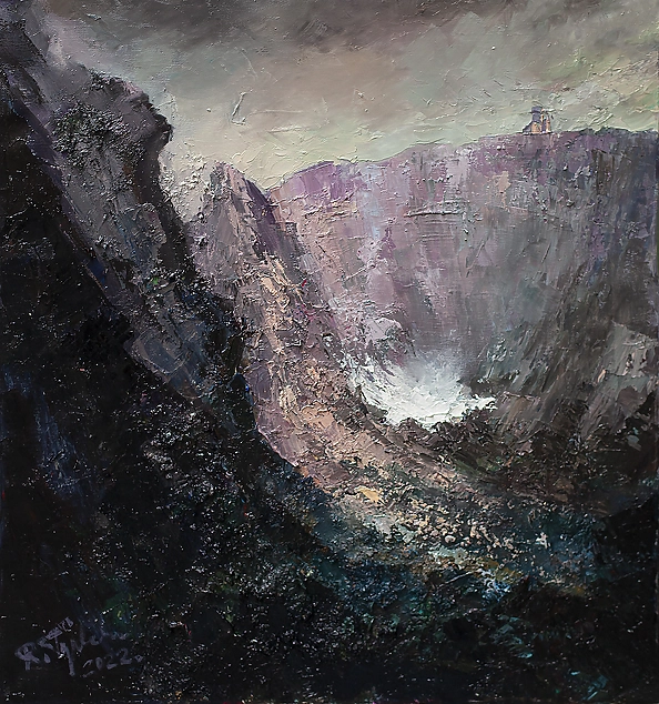 Ryszard Tyszkiewicz - Karkonosze - Snowy Cauldrons, "Shark's Tooth"