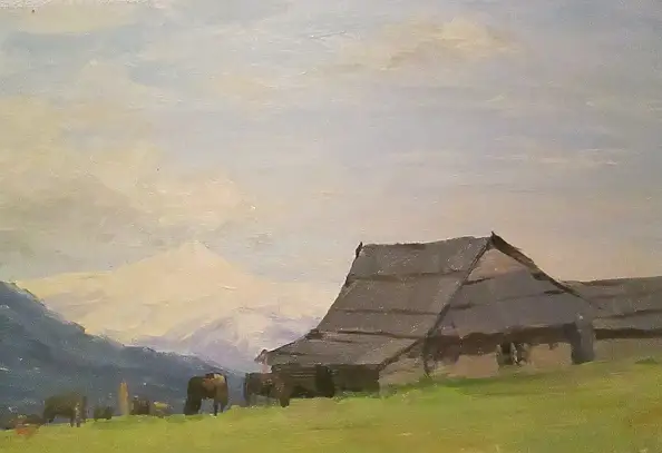 Sergey Doroshenko, В Карпатах. 1954.,  - , 40 x 25