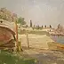 Sergey Doroshenko, Этюд. 1950 год., Obraz olejny - karton/tektura, 35 x 20