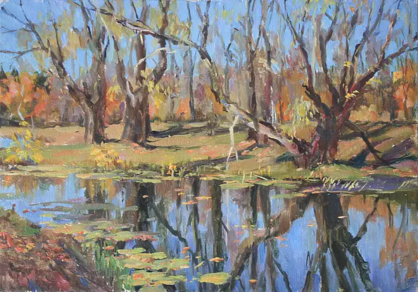 Sergey Doroshenko, Осінь. 1954 р., Obraz olejny - karton/tektura, 40 x 28