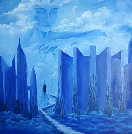 Sabrina Krupa, ......., Масляная картина - плита, 90 x 90