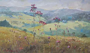 Sabina Salamon -      Meadow in the Bieszczady Mountains 50x30 cm