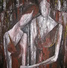 Wioletta Oszajca, Я говорю тебе, Масляная картина - холст, 80 x 100