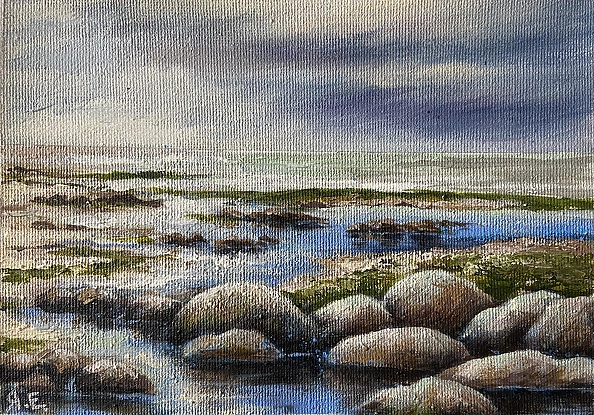 Yana Yeremenko - “LIMAN” seascape, acrylic painting