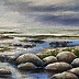 Yana Yeremenko - «ЛИМАН» морской пейзаж, картина акрилом.