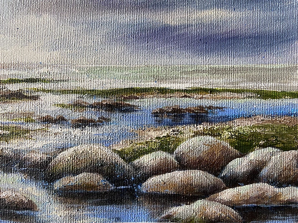 Yana Yeremenko - “LIMAN” seascape, acrylic painting