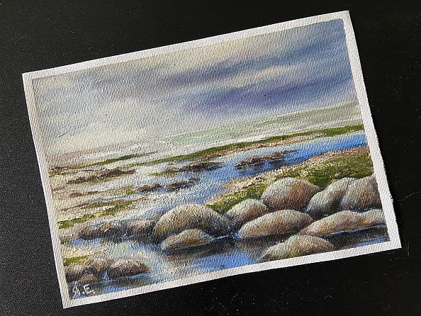 Yana Yeremenko - “LIMAN” seascape, acrylic painting