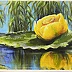 Yana Yeremenko - Dipinto floreale “Ninfea gialla”.