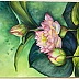 Yana Yeremenko - “Pink lily” watercolor, fiower painting