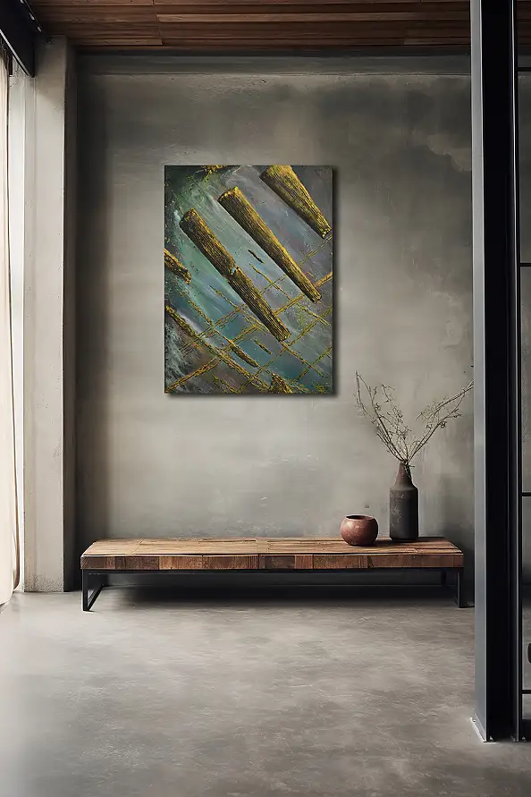 Jacek Rutkowski, abstrakcja no: 251208, Obraz akrylowy - płótno, 60 x 80