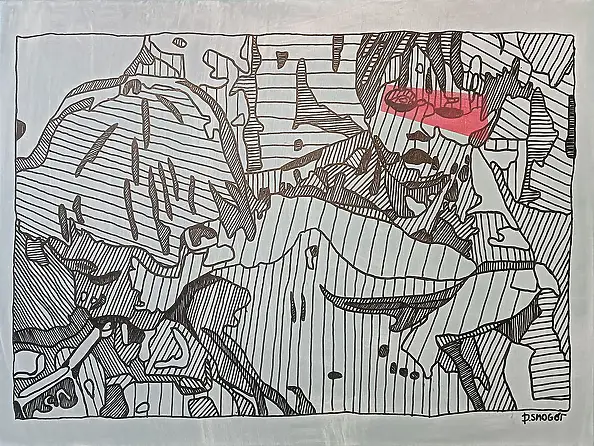 Piotr Smogór, Sucht, Acryl-Bild, Mischtechniken - Leinwand, 70 x 60