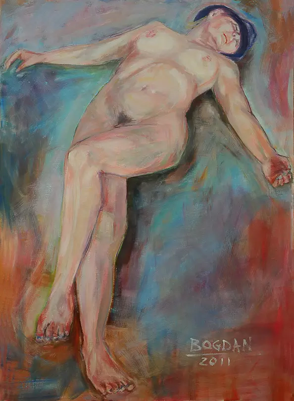 Piotr Bogdan - female nude in a peaceful sleep