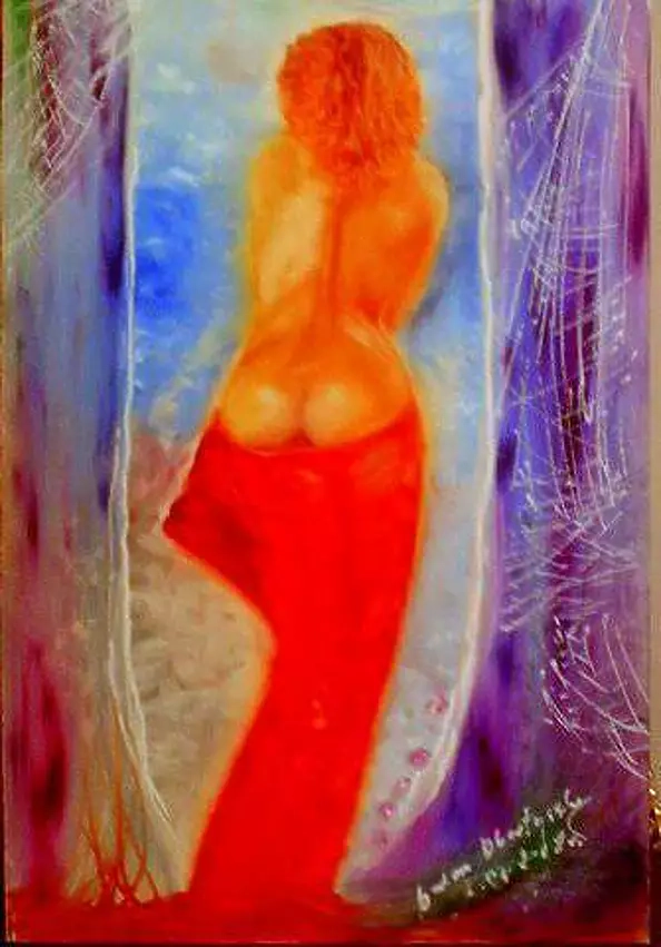 Barbara Obertynska -  act in red