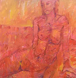 Edward Kociański - akt w czerwieni