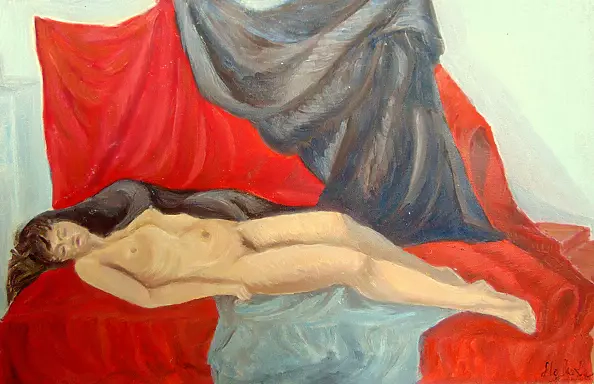 Helga Maria RADOCHOŃSKA - akt w purpurze