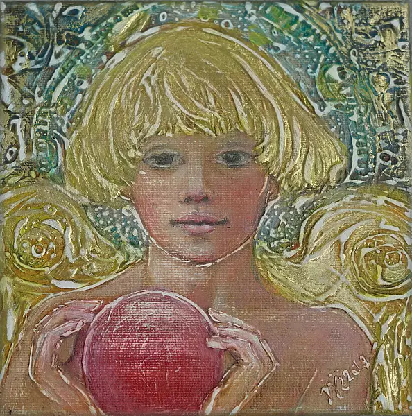 Jolanta Janiak Gawrych - an angel with a red ball