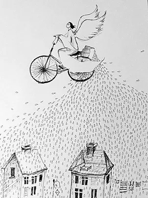 Adriana Laube - angel with rain