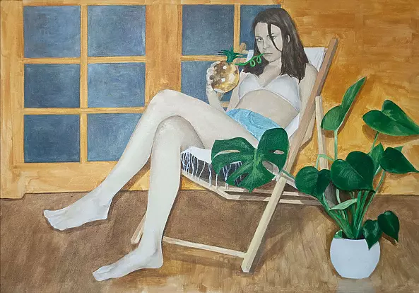 Monika Izdebska - autoportret z monsterą