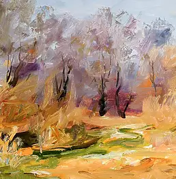 Borys Sierdiuk, Осенью симфония, Масляная картина - холст, 60 x 38