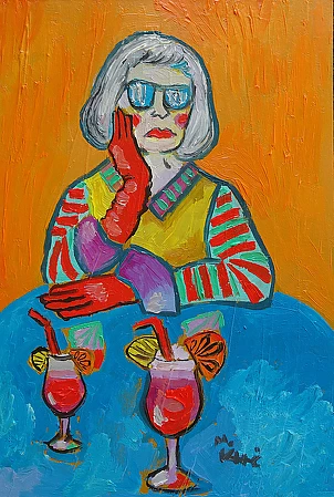 Marlena Kuc - grandma with a drink