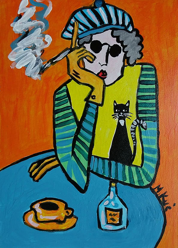 Marlena Kuc - grandmother with a pipe