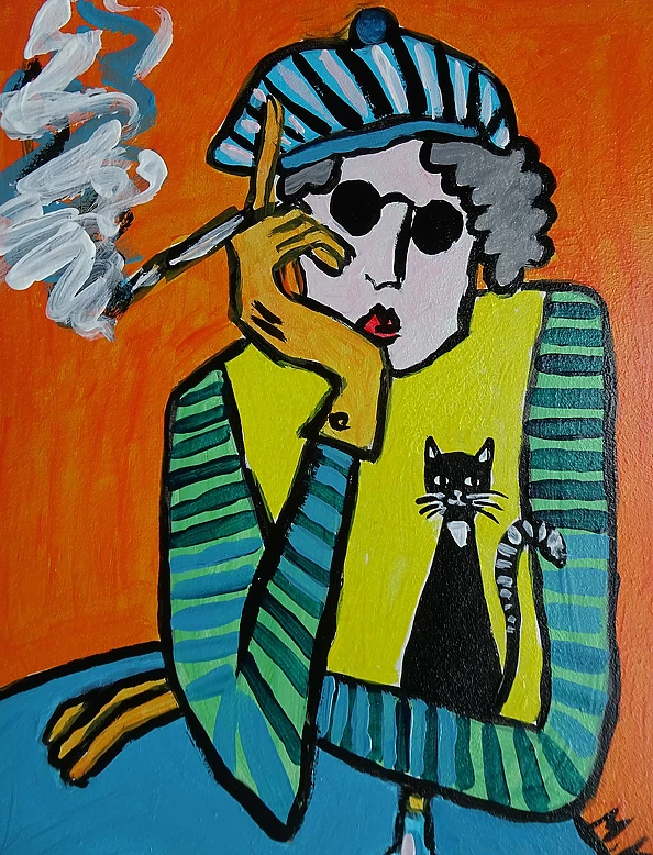 Marlena Kuc - grandmother with a pipe