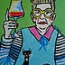 Marlena Kuc - nonna con un bicchiere di vino e un gattino