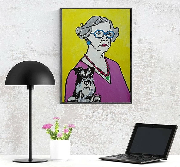 Marlena Kuc - grandmother with a dog