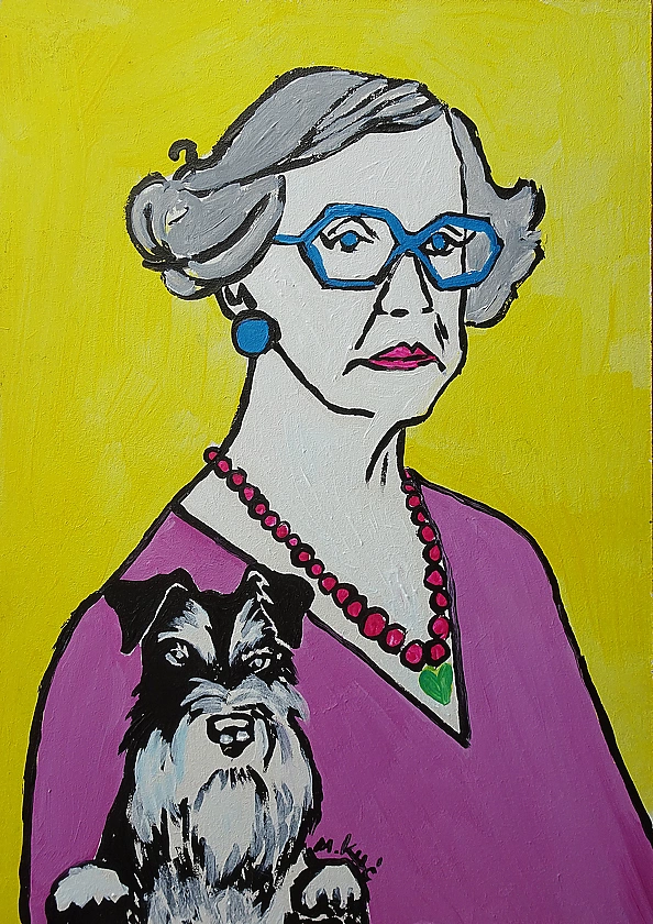 Marlena Kuc - grandmother with a dog