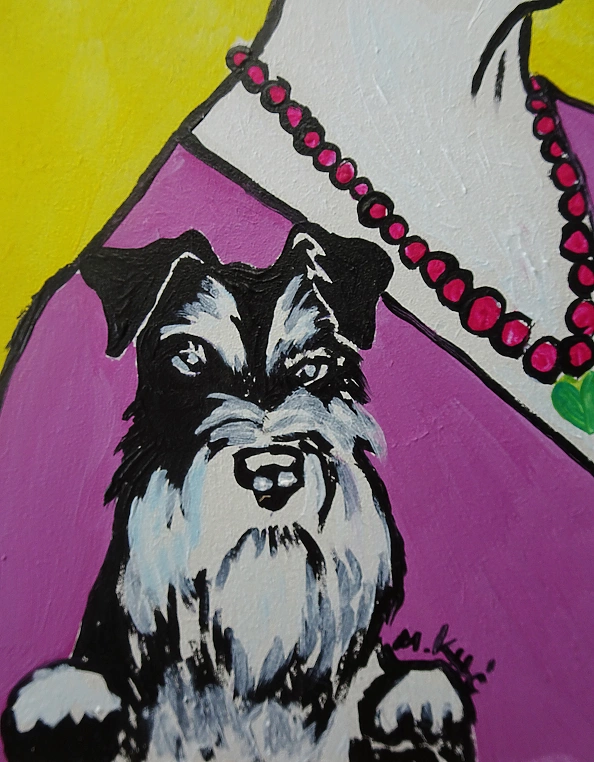 Marlena Kuc - grandmother with a dog