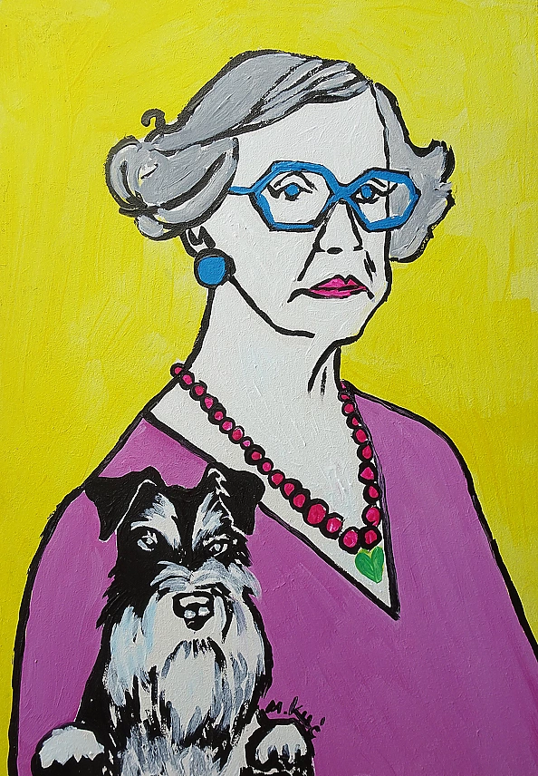 Marlena Kuc - grandmother with a dog