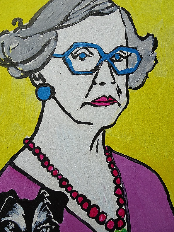 Marlena Kuc - grandmother with a dog